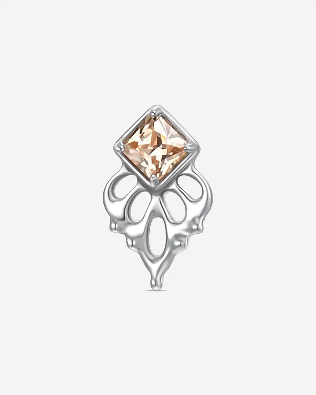 Ornate Diamond Bloom Flatback Stud