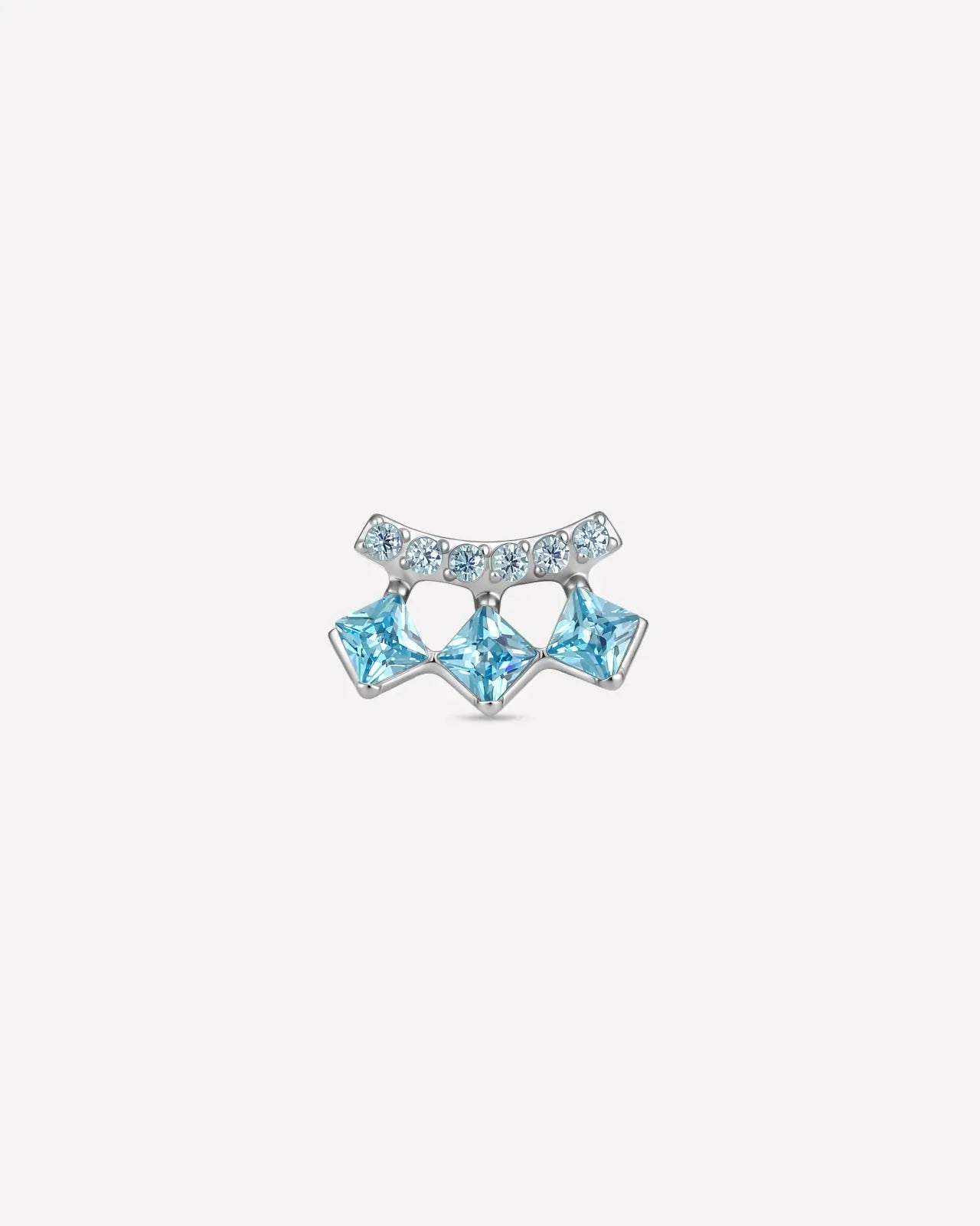 Trio Trapezoid Arc Flatback Stud