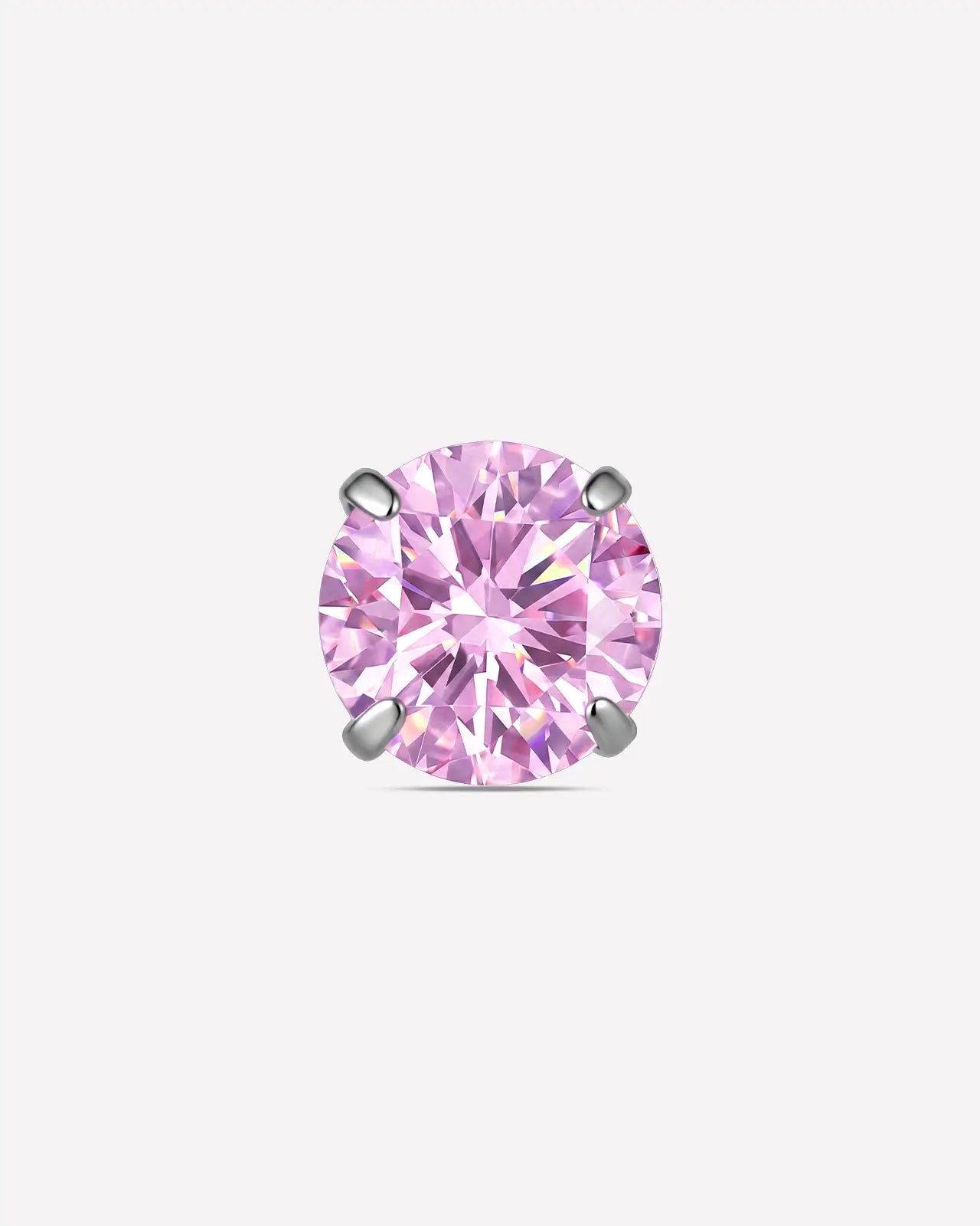 Brilliant Moissanite Solitaire Flatback Stud