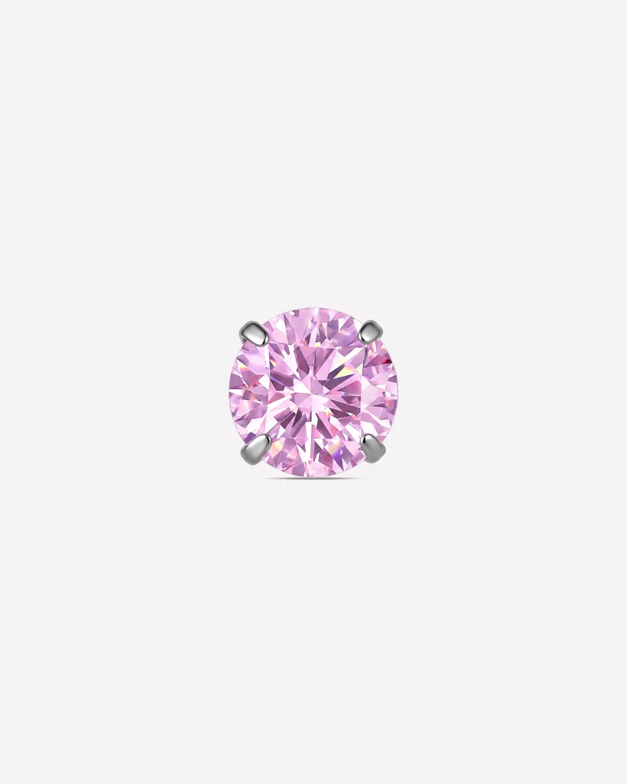 Brilliant Moissanite Solitaire Flatback Stud