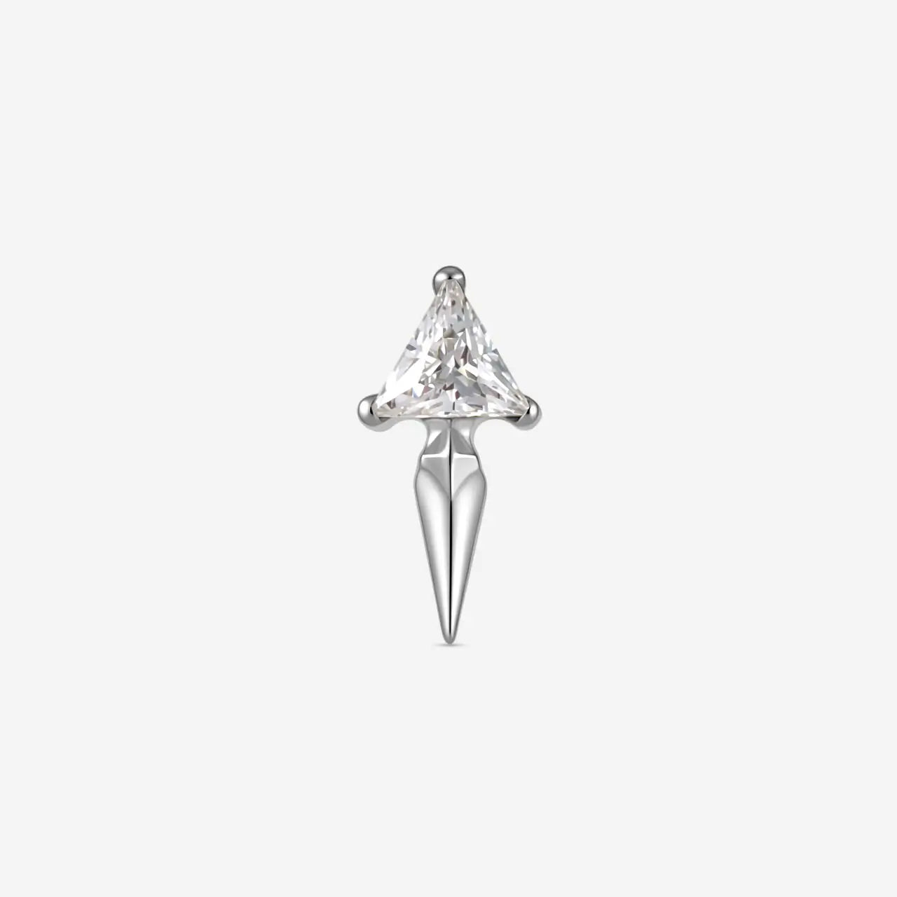 Triastra Zirconia Dagger Flatback Stud