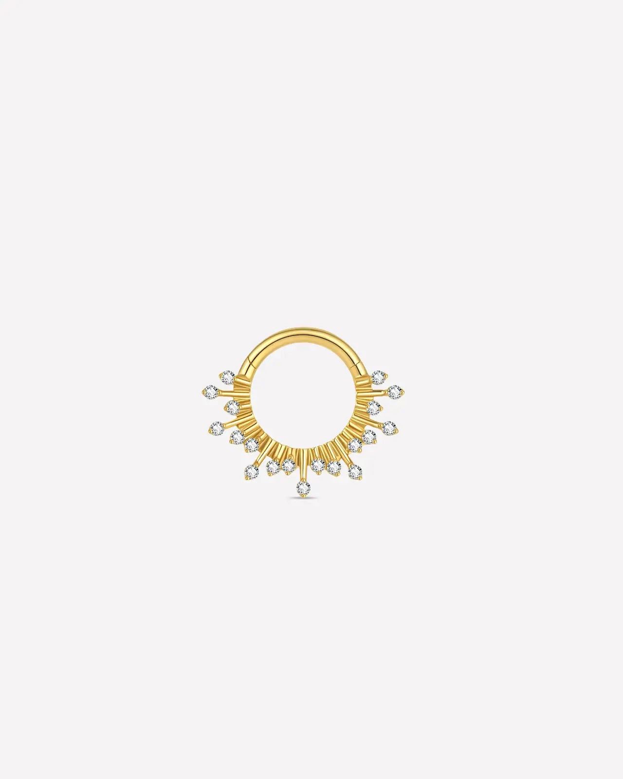 Aurelia Crystal Sunray Clicker Ring