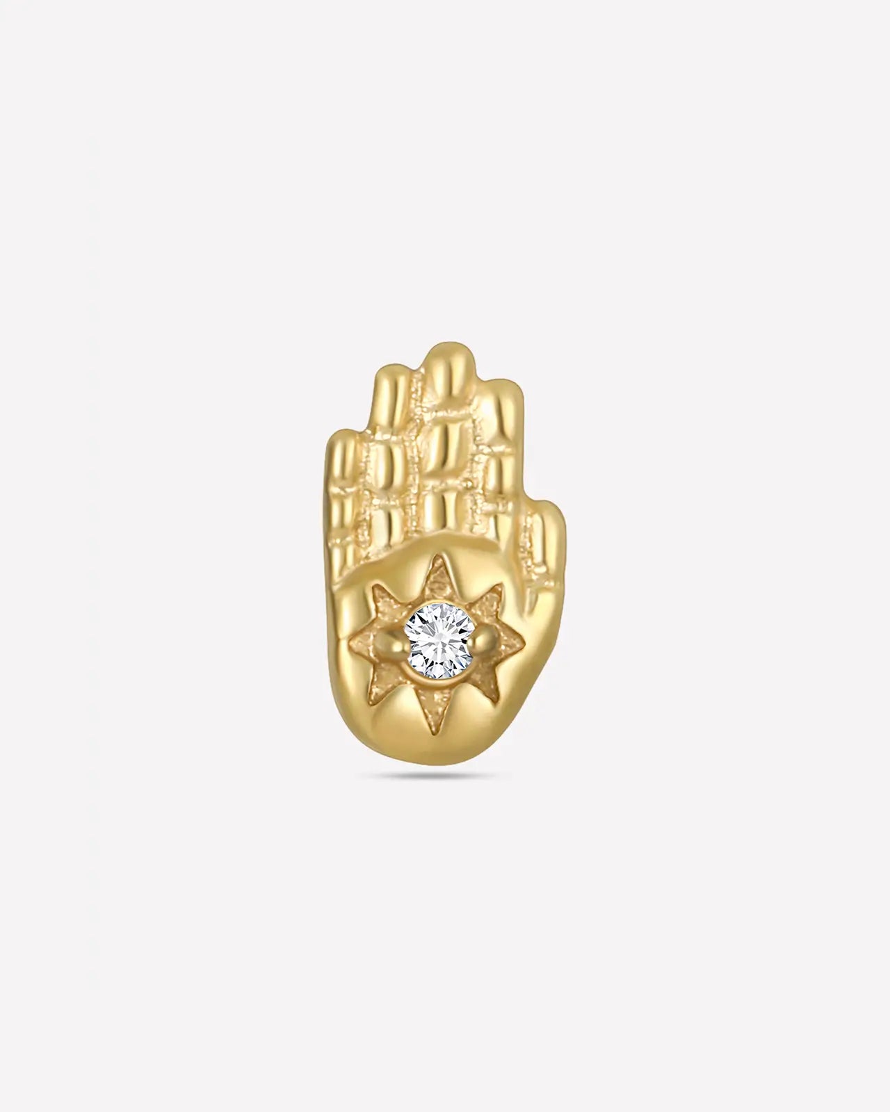 Skeletal Star Hand Flatback Stud