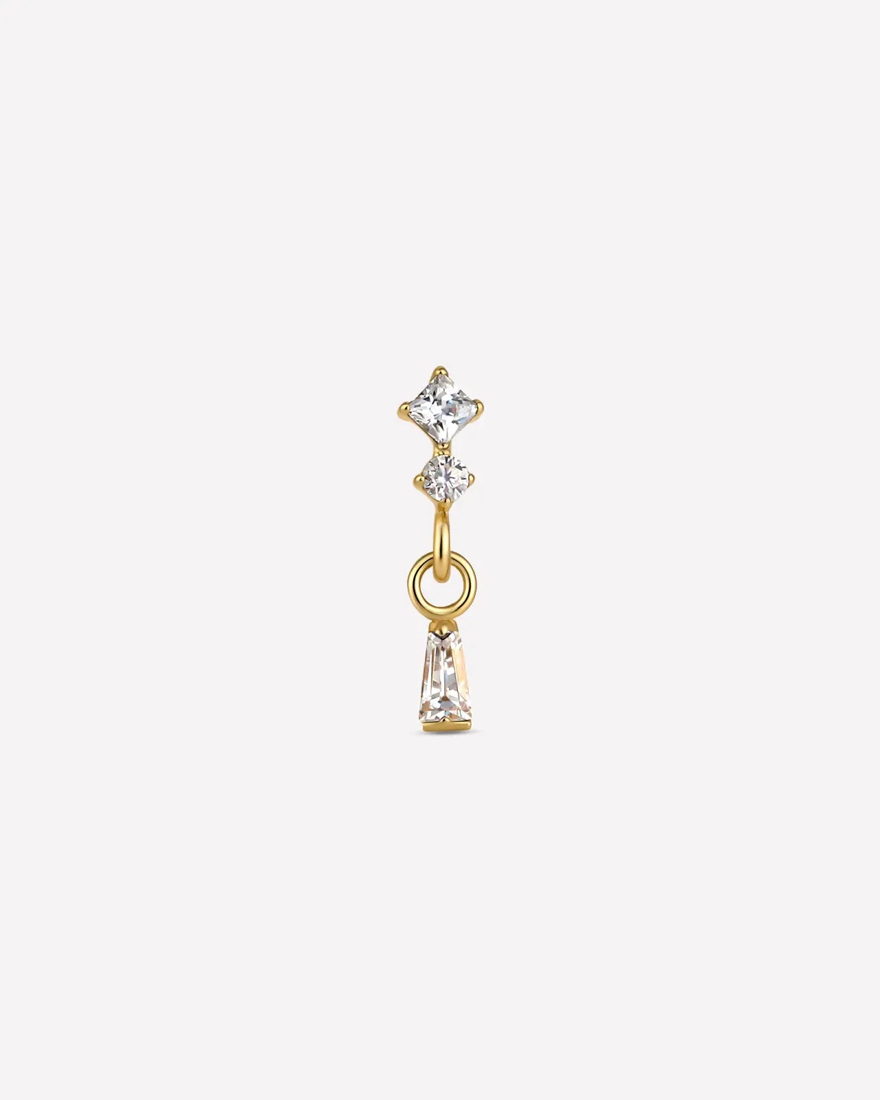 Geometric Duo Drop Flatback Stud