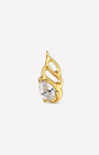 Fluid Flame Pear Flatback Stud