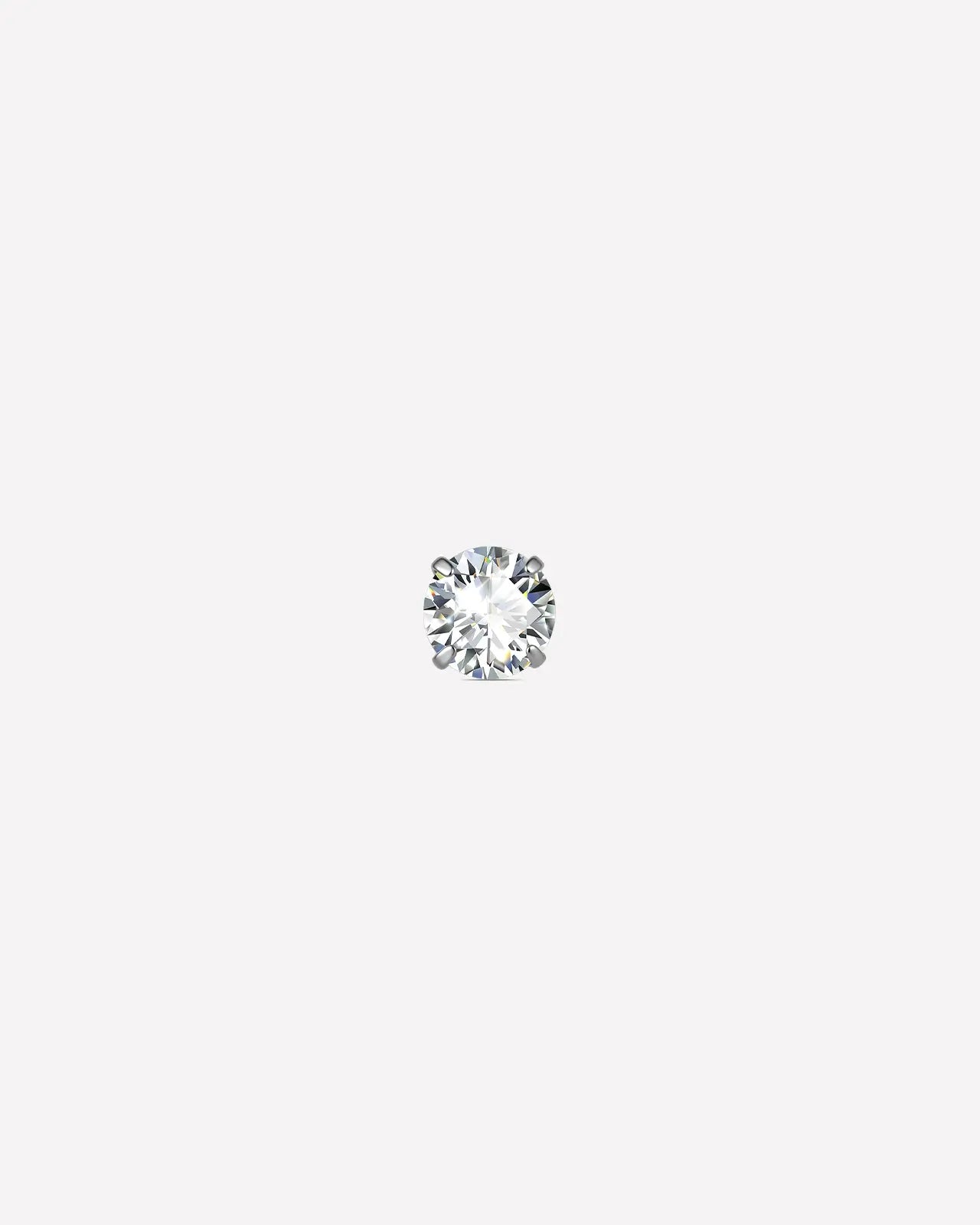 Brilliant Moissanite Solitaire Flatback Stud