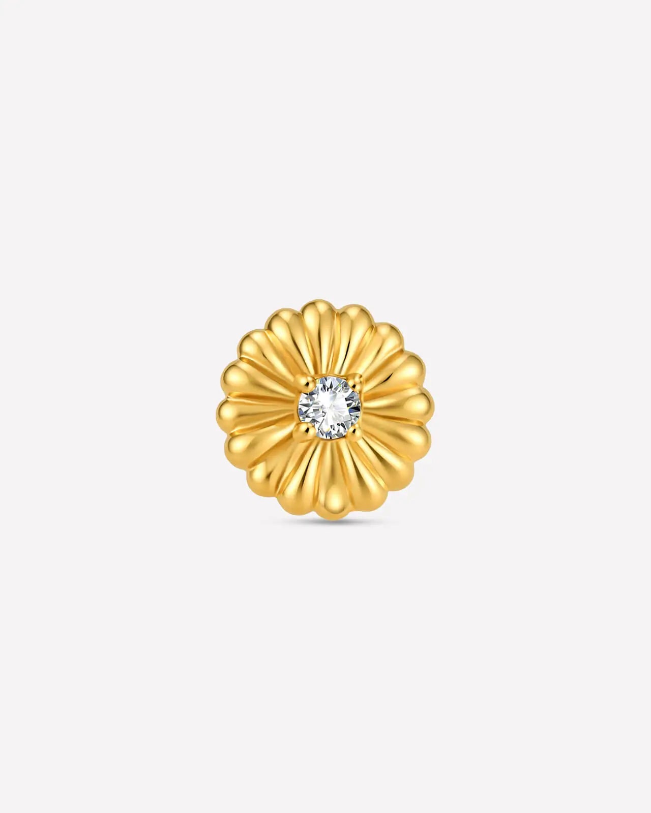 Radiant Petal Bloom Flatback Stud