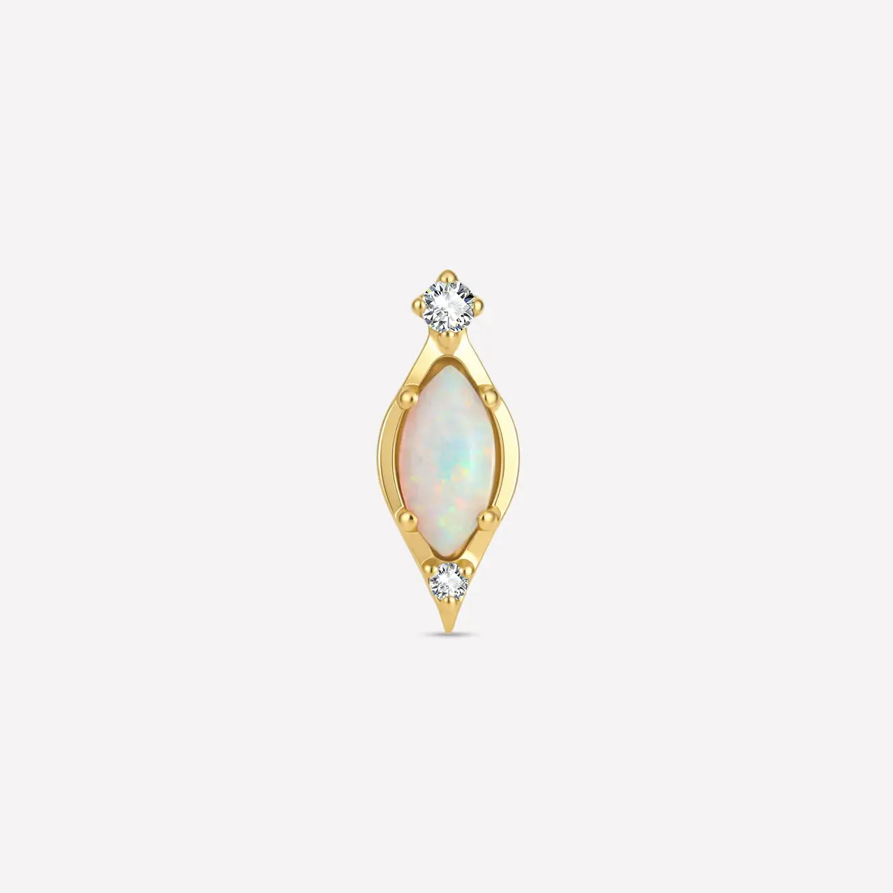 Opal Reverie Marquise Flatback Stud