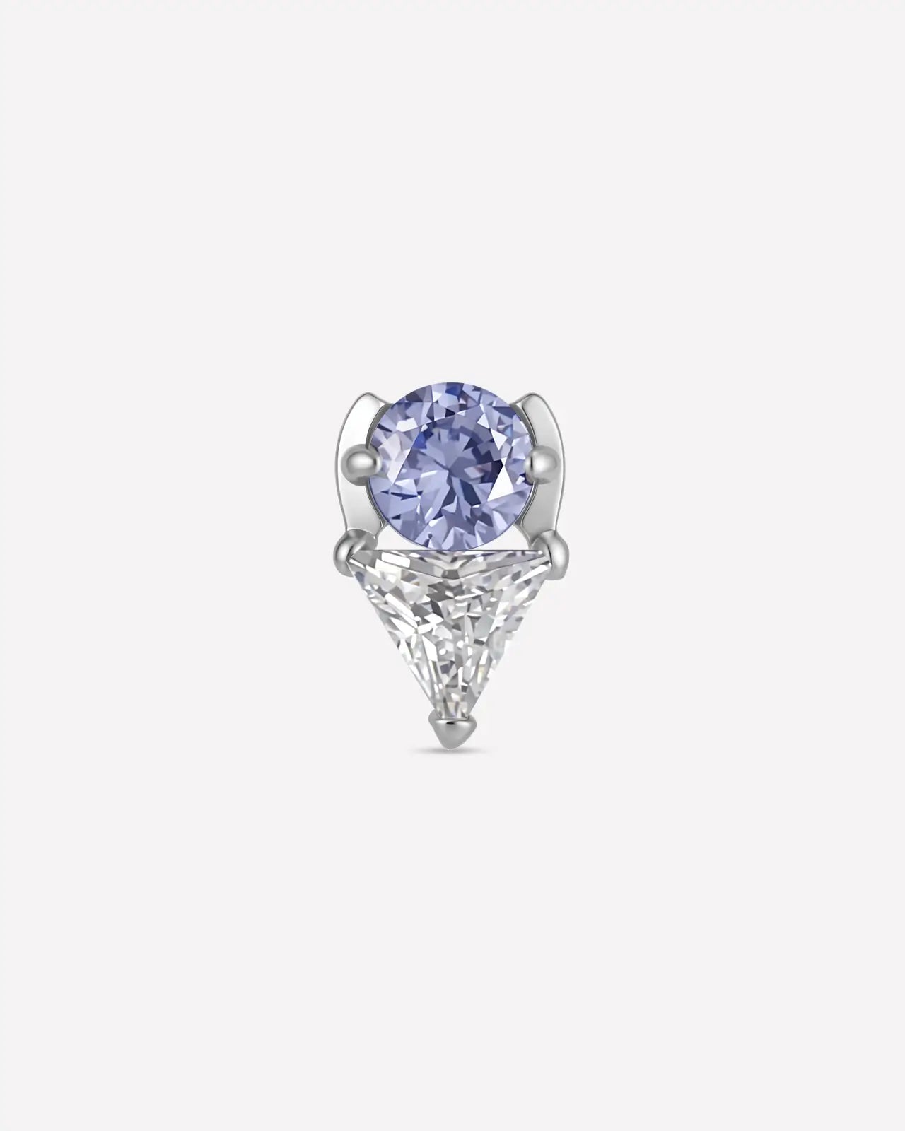 Two-Stone Trillion Drop Flatback Stud