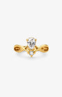 Regal Pear Crown Clicker Ring