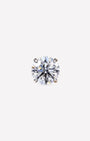 Clou à dos plat Solitaire en moissanite brillante