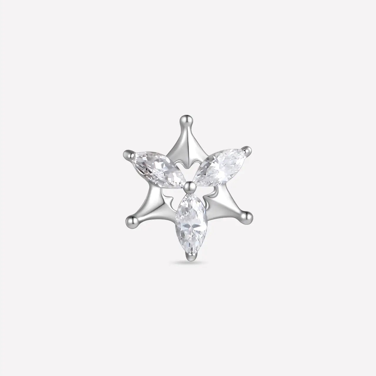 Marquise Star Bloom Flatback Stud