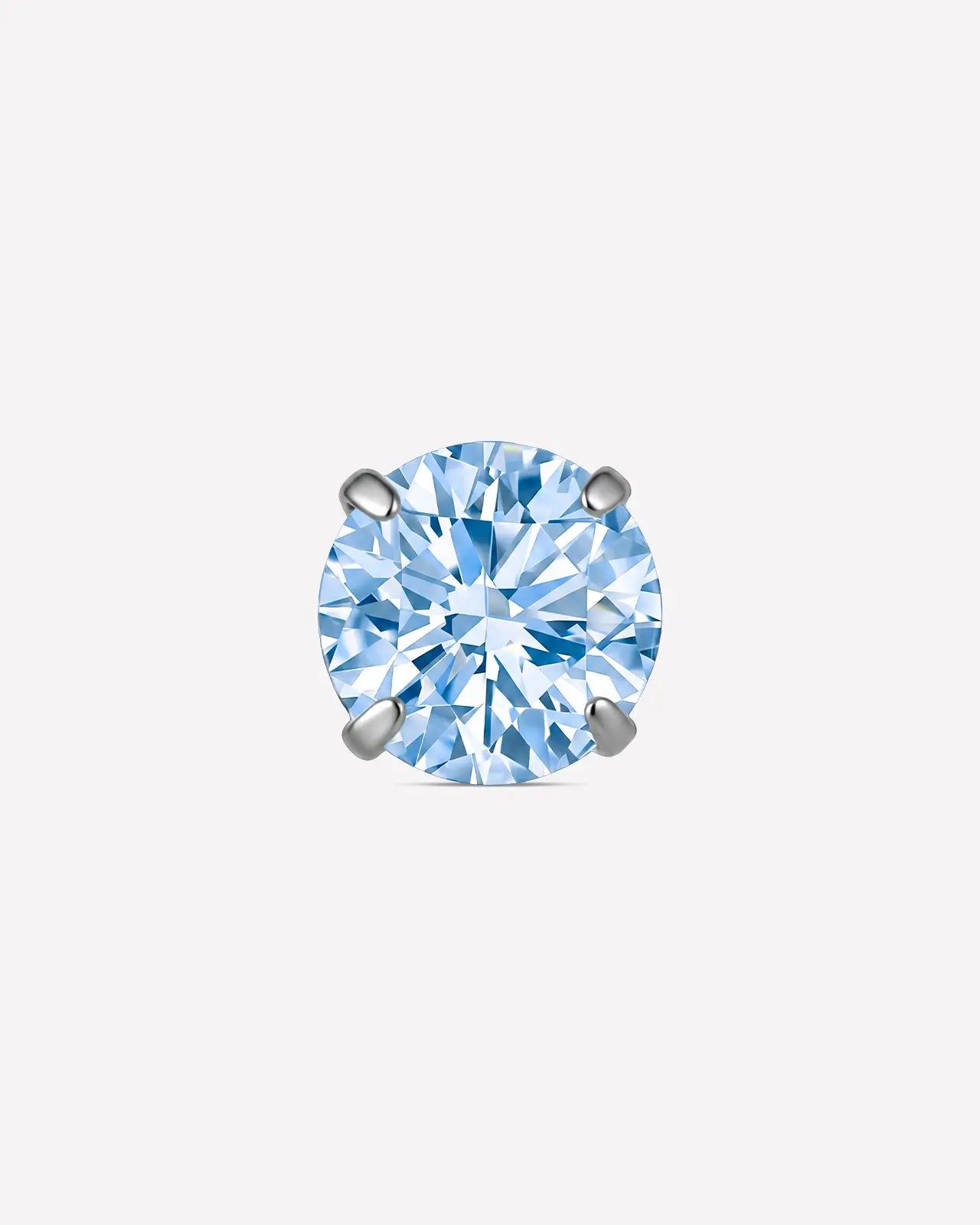 Brilliant Moissanite Solitaire Flatback Stud