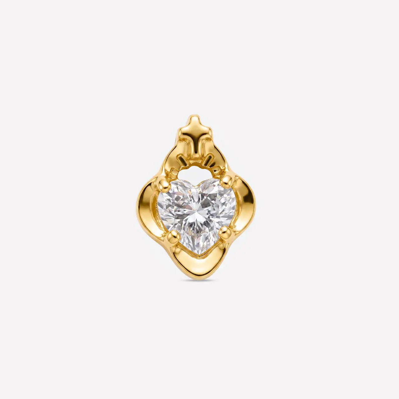 Regal Heart Crest Flatback Stud