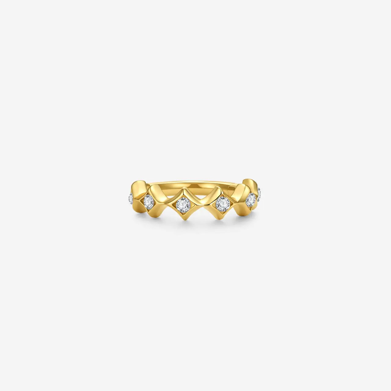 Veylora Gem Lattice Clicker Ring