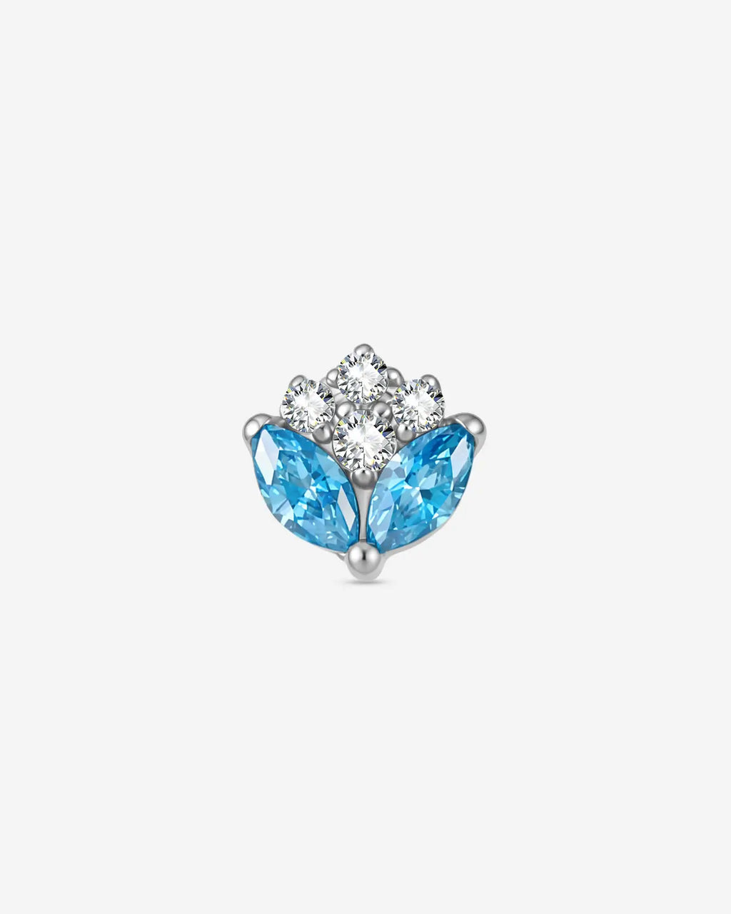 Marquise Petal Bloom Flatback Stud