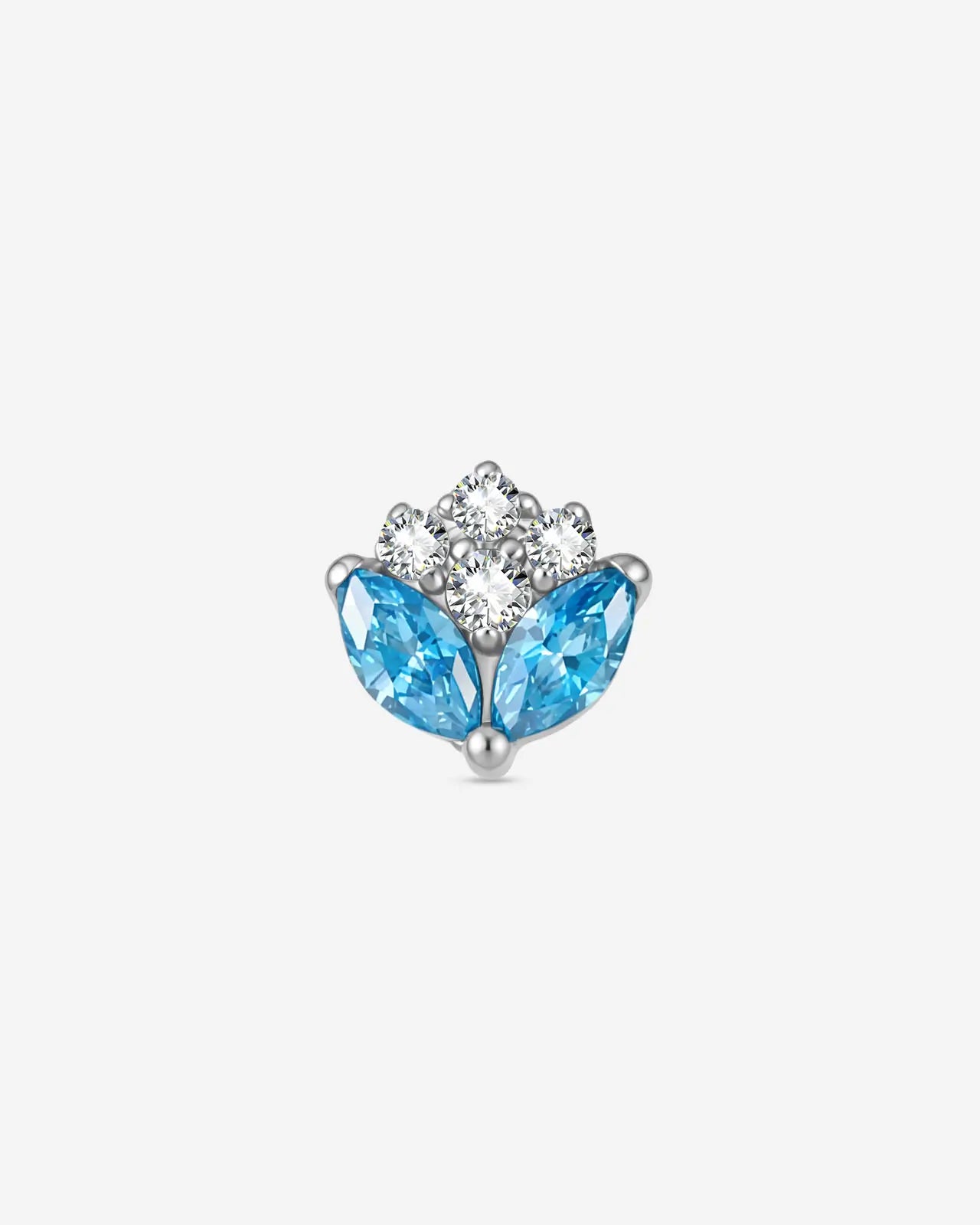 Marquise Petal Bloom Flatback Stud
