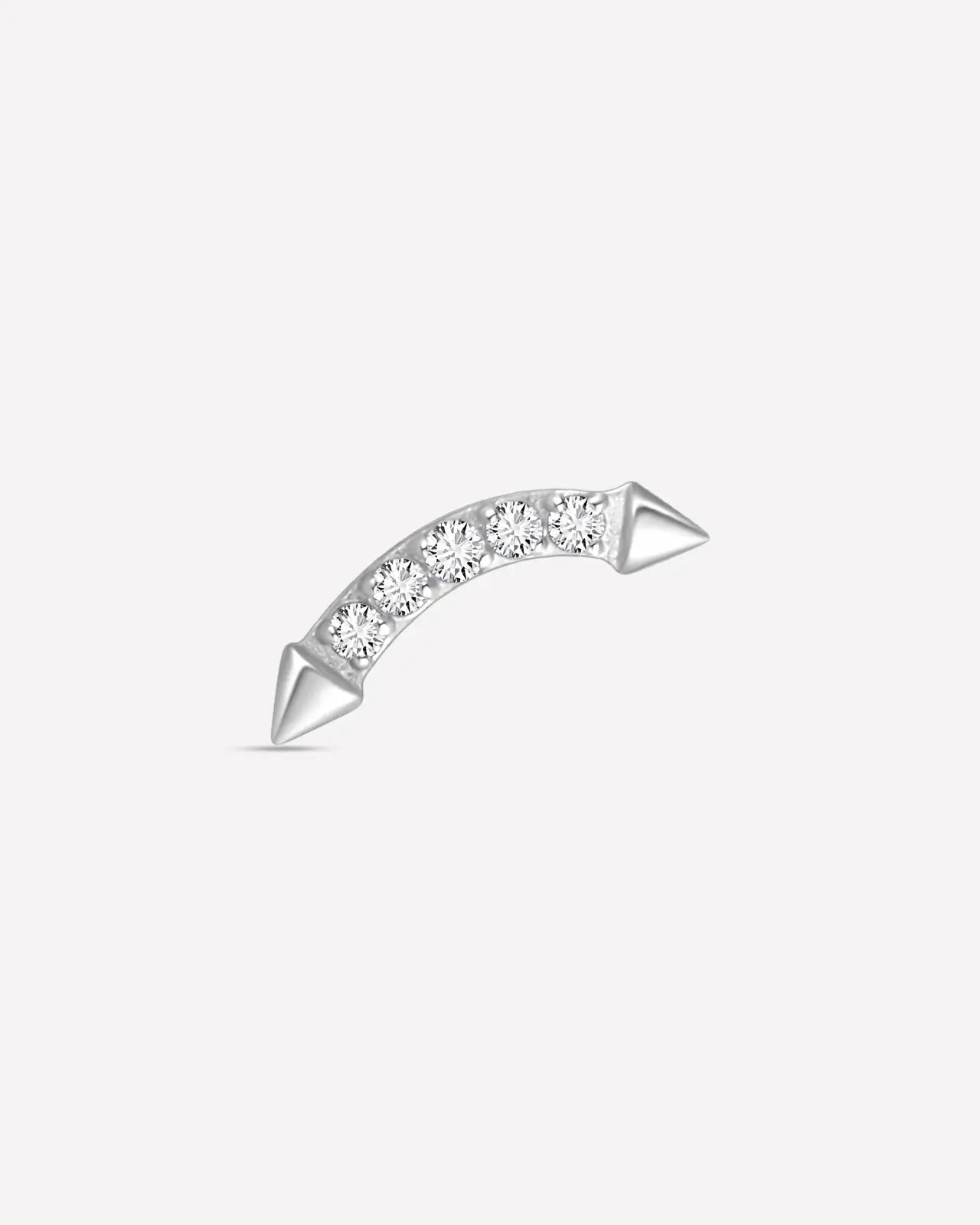 Pavé Crescent Spike End