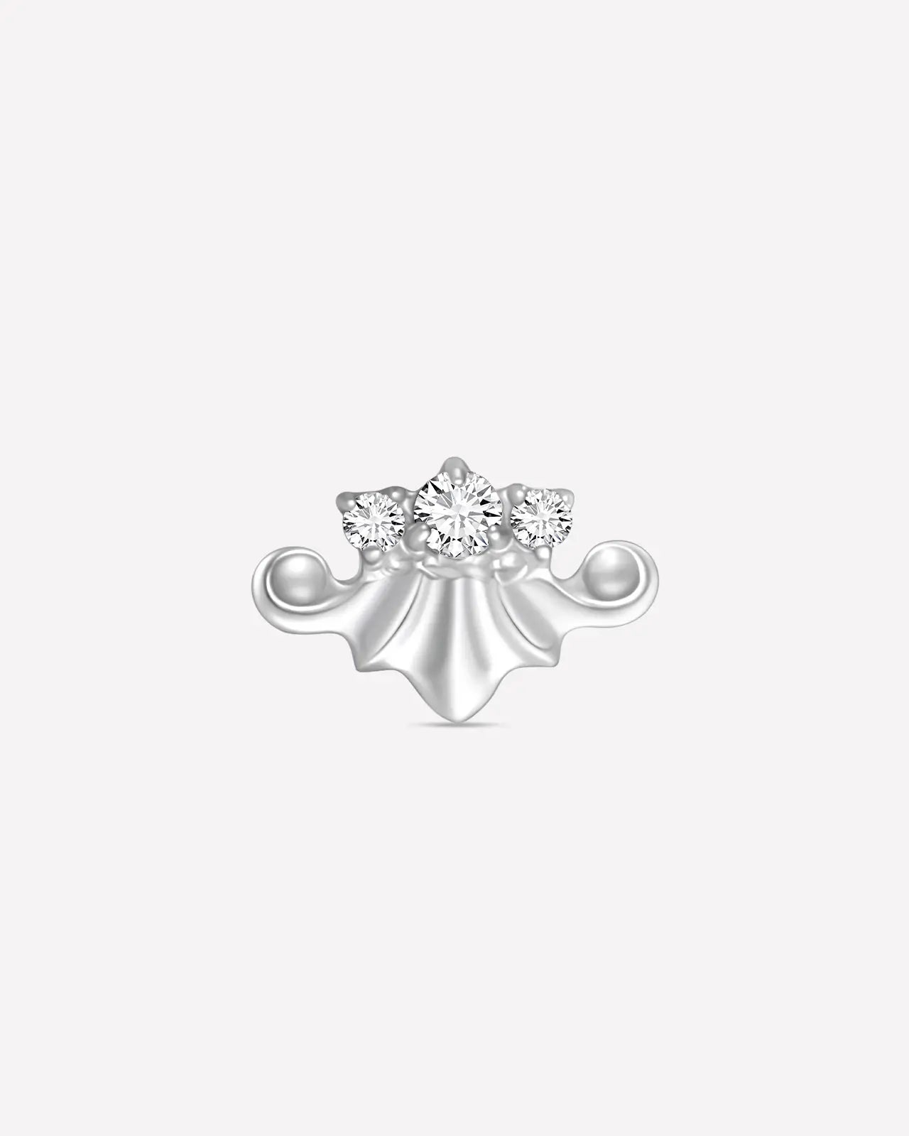 Azure Crown Zircon Flatback Stud