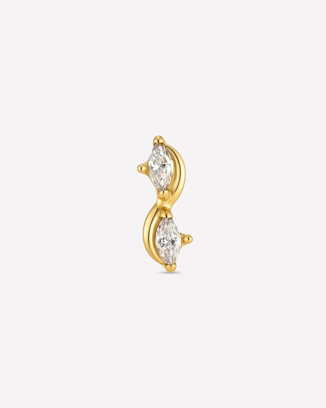 Marquise Duet S-Curve Flatback Stud