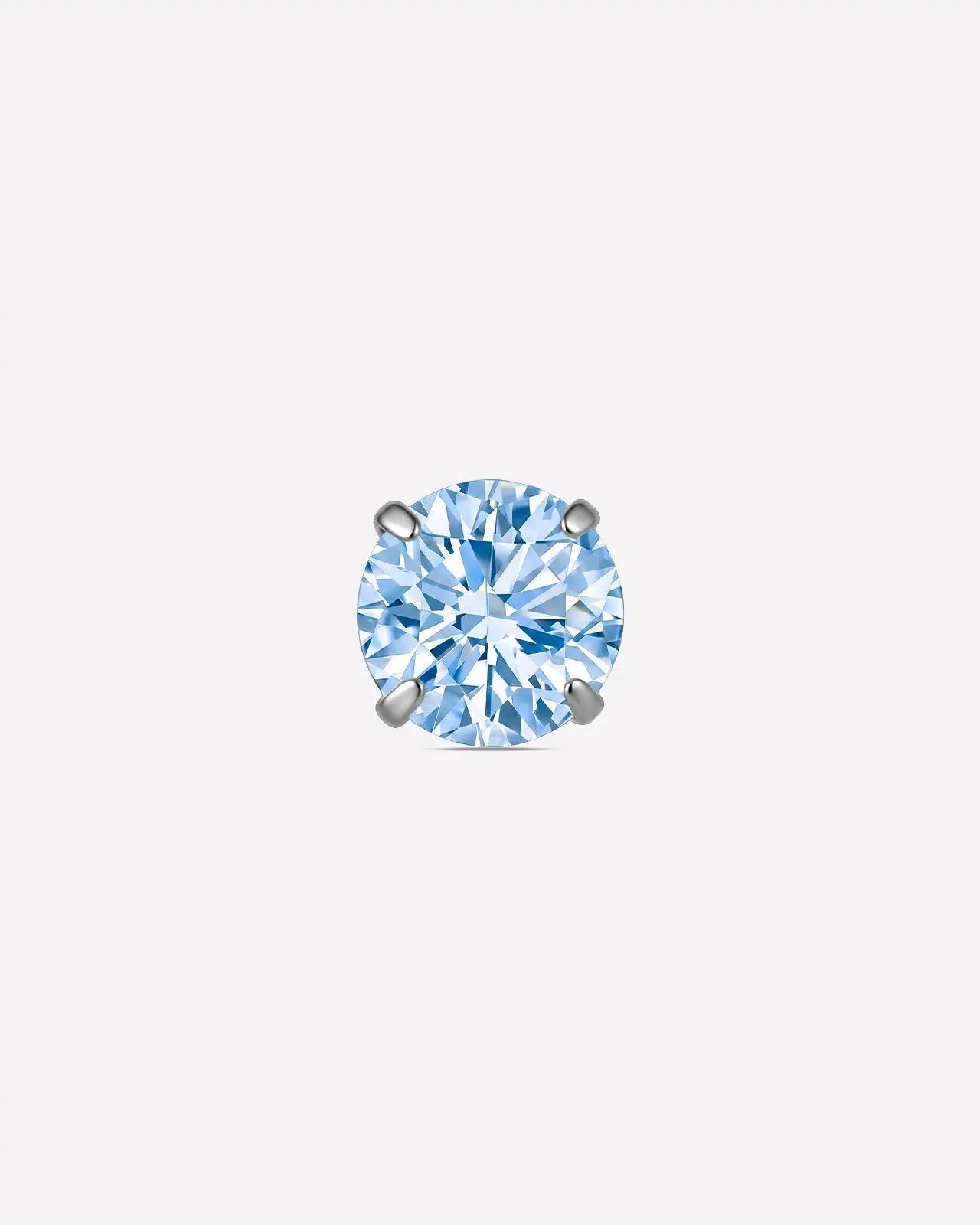 Brilliant Moissanite Solitaire Flatback Stud