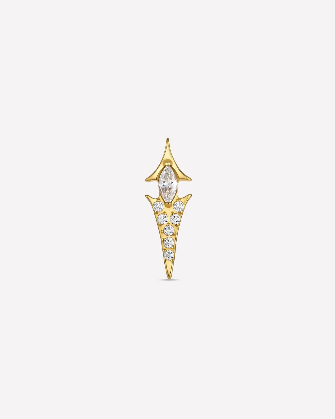 Marquise Spear Halo Flatback Stud