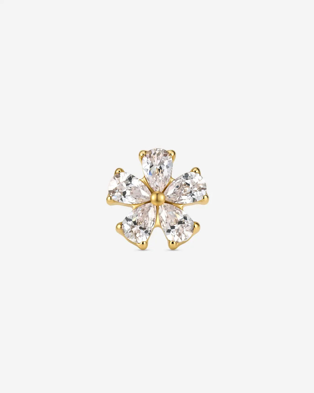 Pear Petal Blossom Flatback Stud