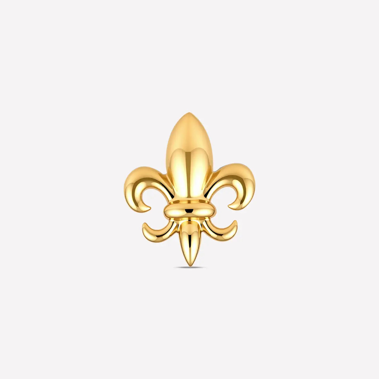 Pendiente plano de flor de lis heráldica