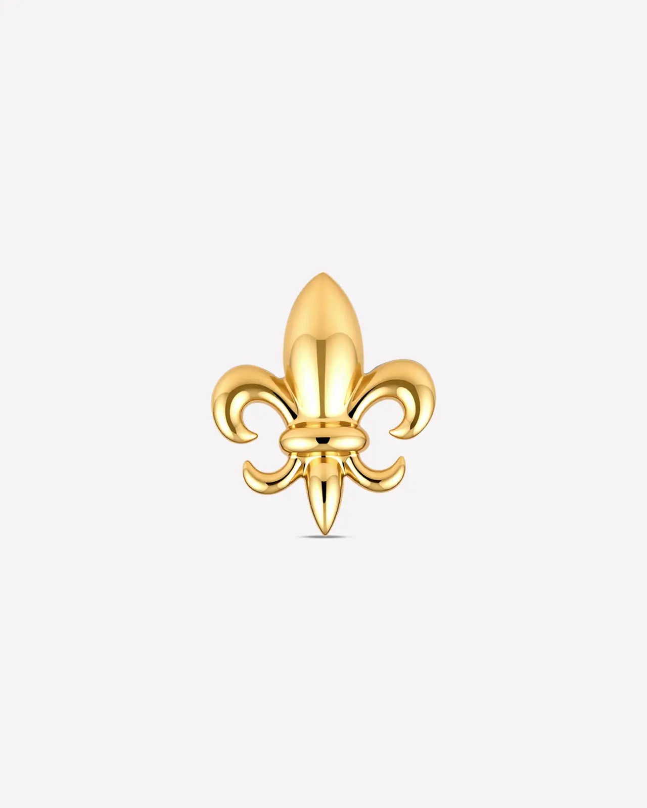 Pendiente plano de flor de lis heráldica