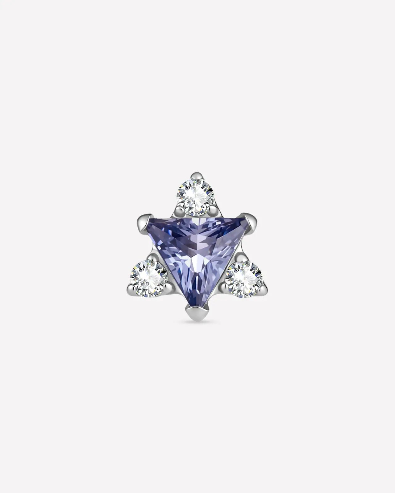 Lavender Trillion Starburst Flatback Stud