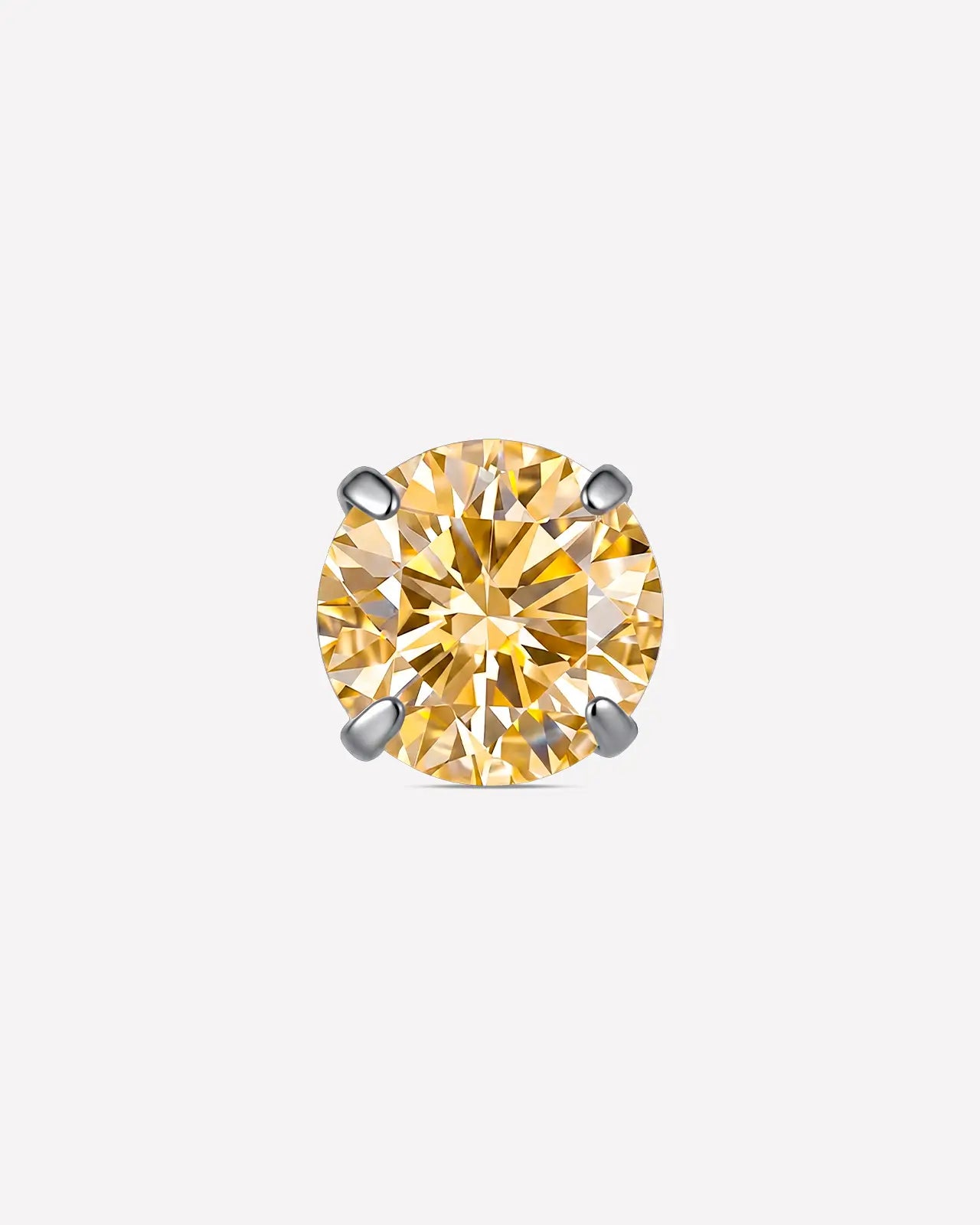 Brilliant Moissanite Solitaire Flatback Stud