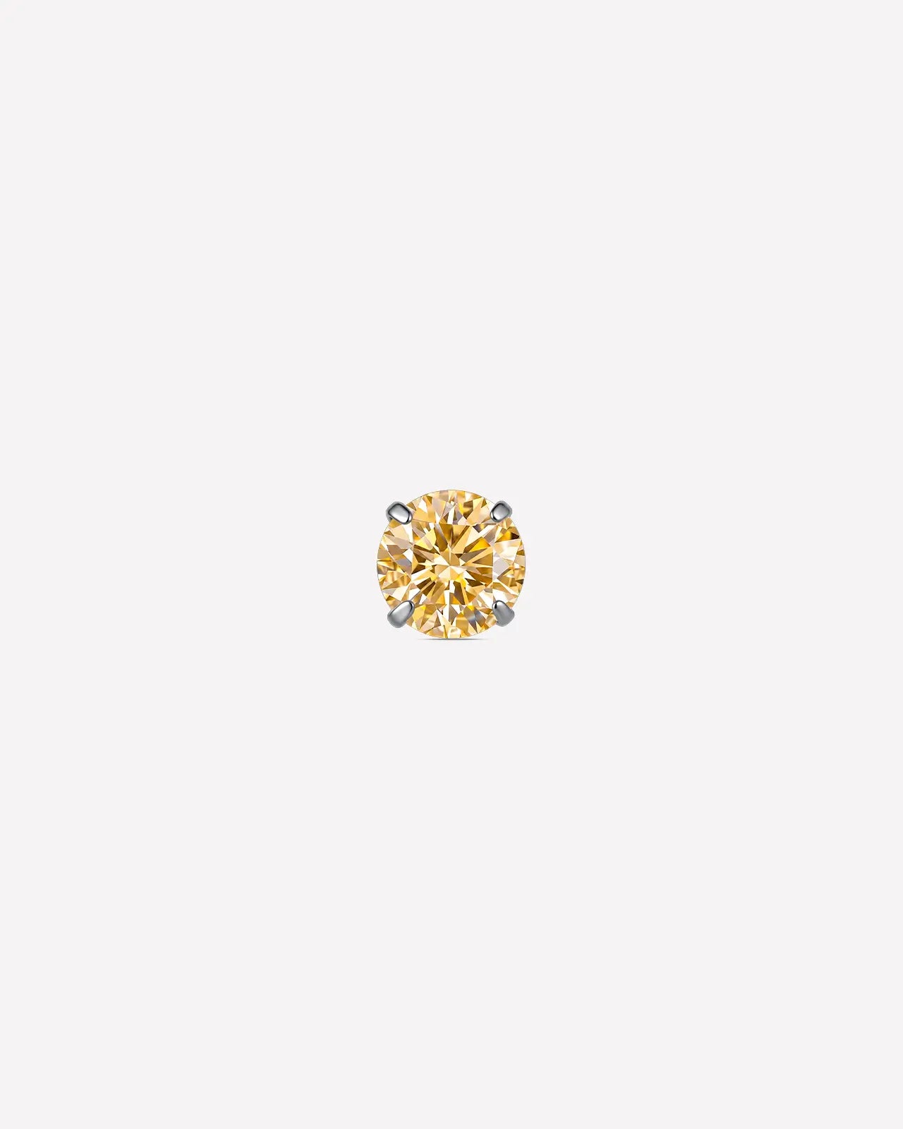 Brilliant Moissanite Solitaire Flatback Stud