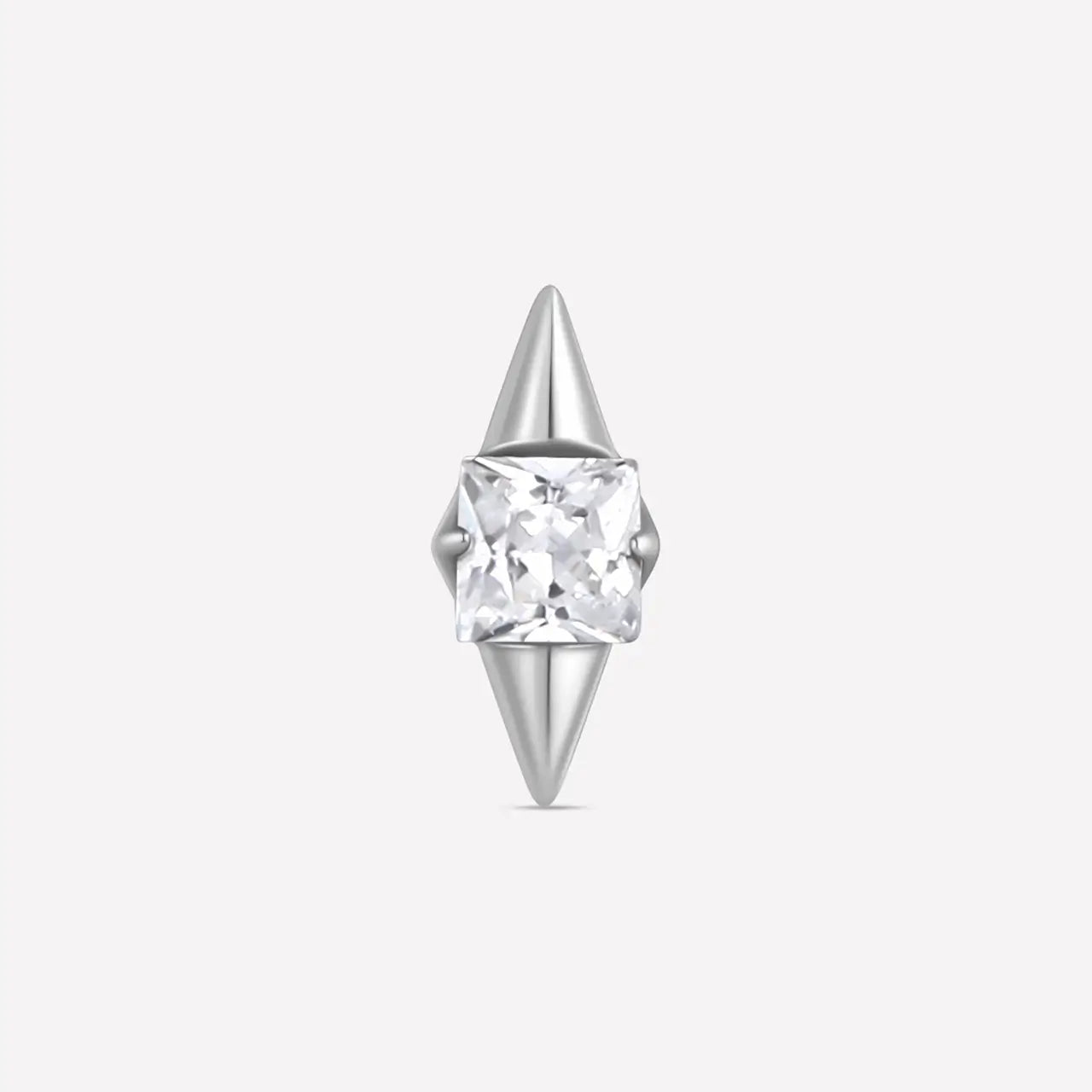 Square Prism Spear Flatback Stud