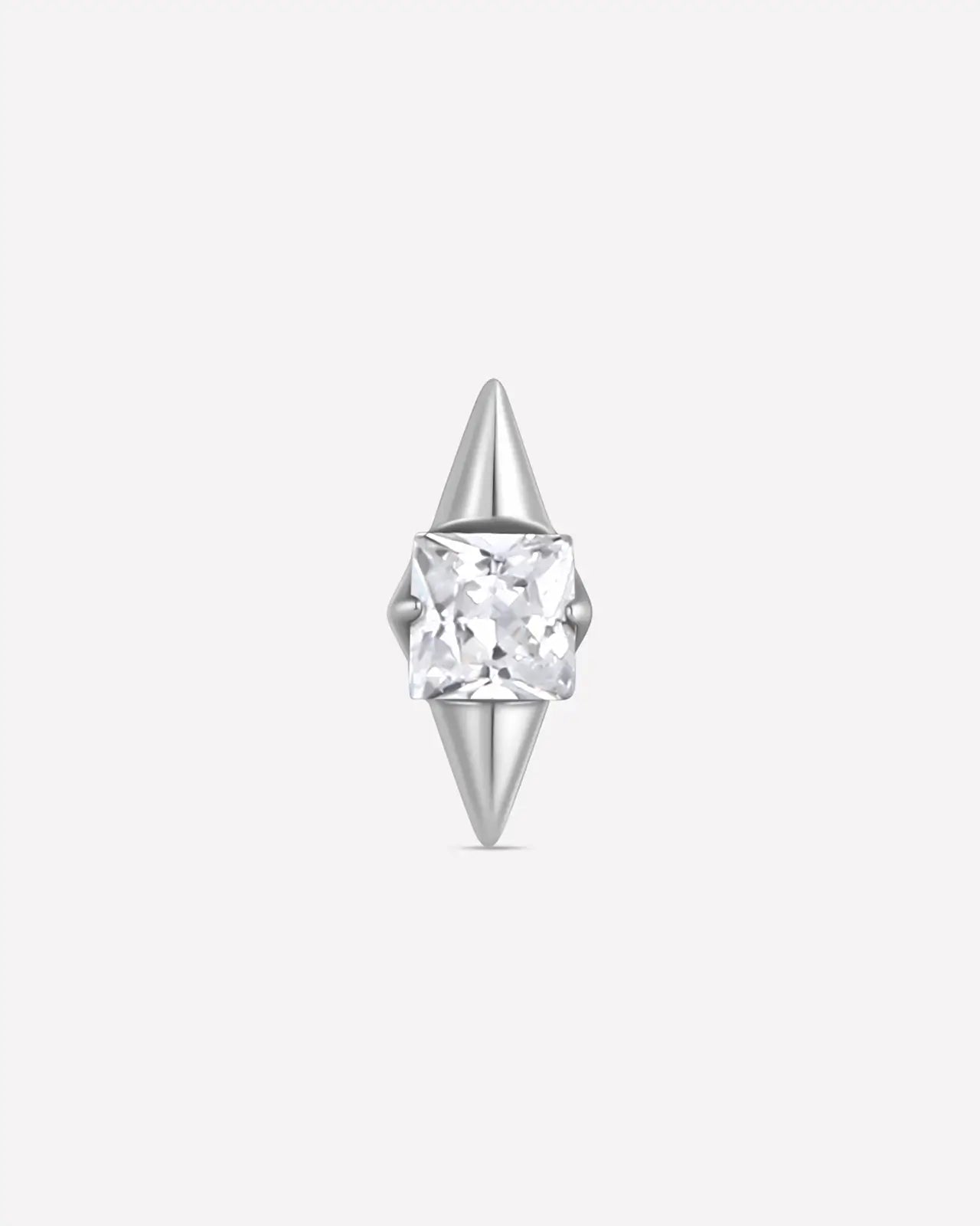 Square Prism Spear Flatback Stud