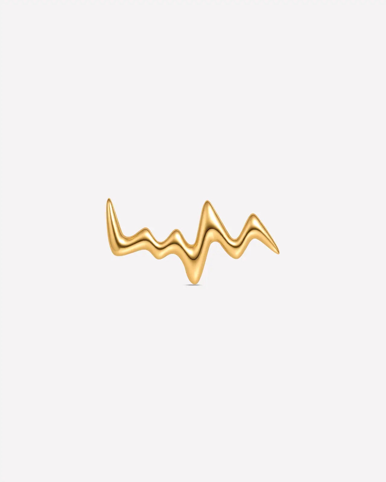 Sculpted Waveform Flatback Stud
