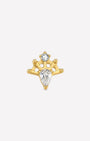 Regal Pear Crown Flatback Stud