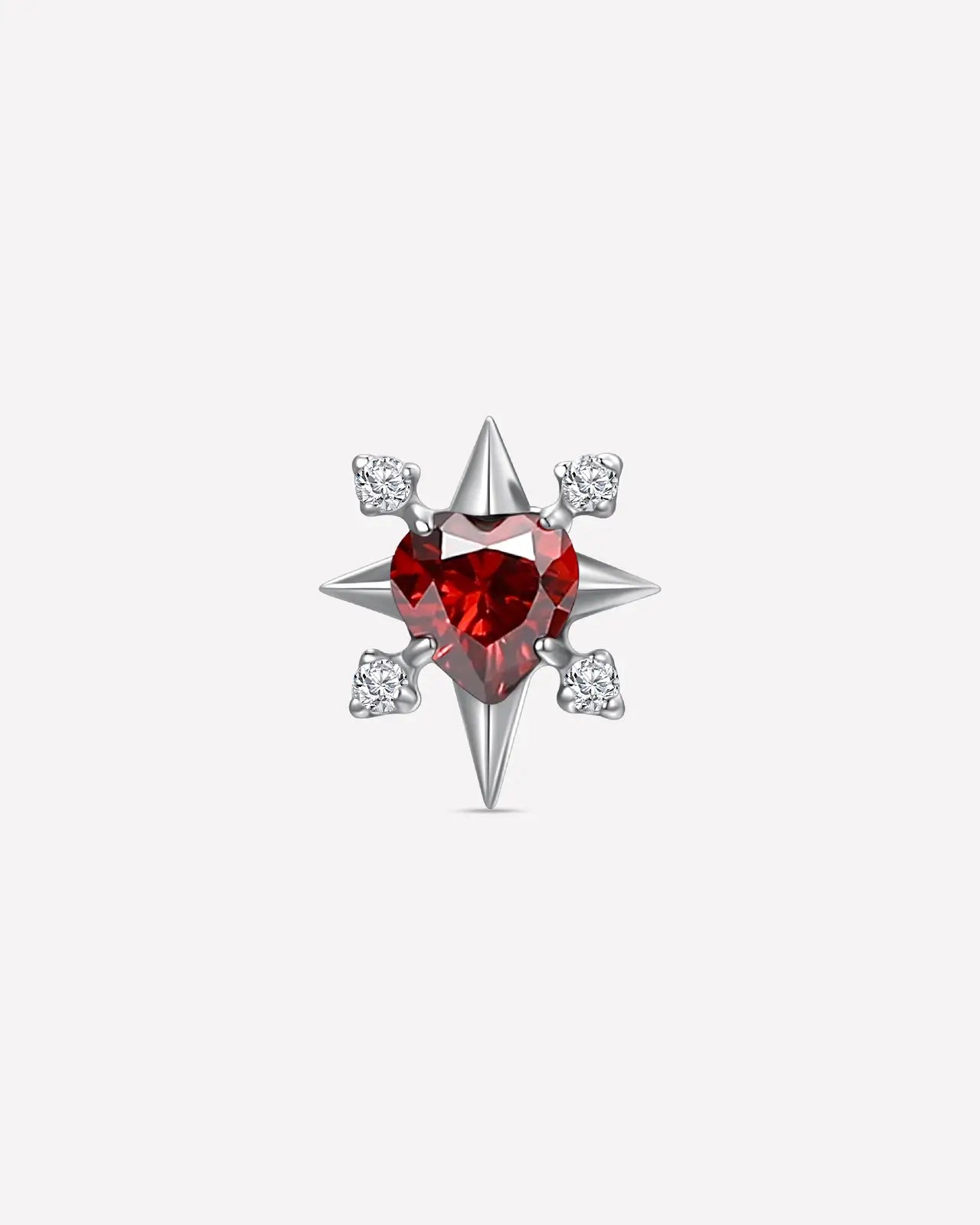 Radiant Heart Starburst Flatback Stud