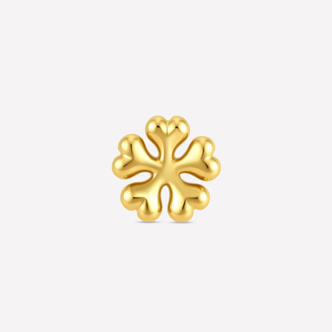 Nivora Heart-Tip Snowflake Flatback Stud
