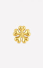 Polished Snowflake Flatback Stud