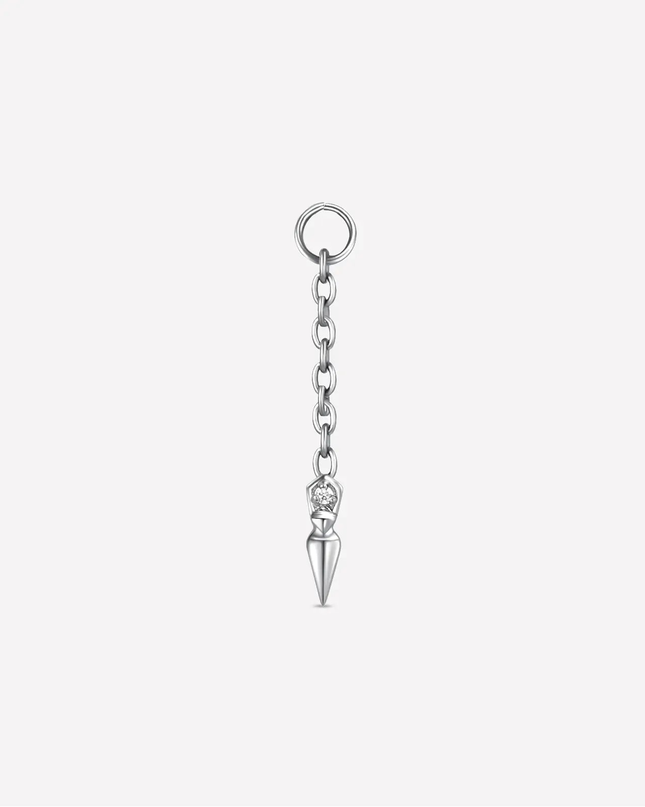 Sleek Spear Hoop Charm