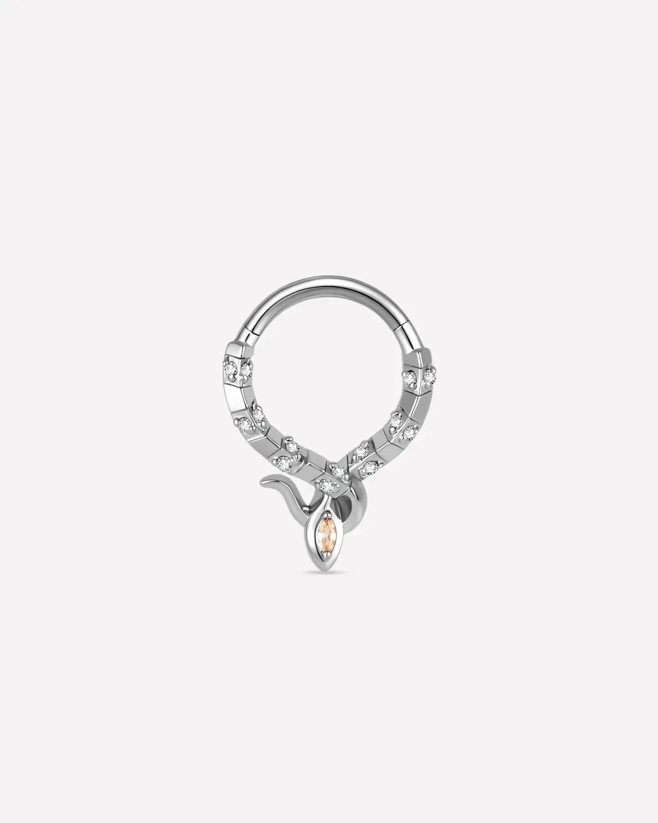 Serpent Coil Marquise Clicker Ring
