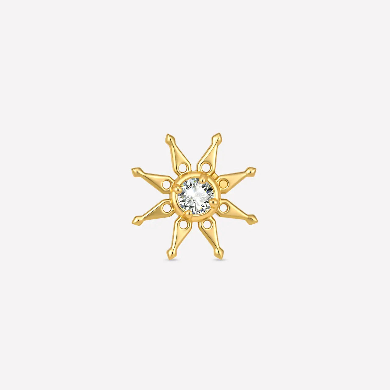 Celestial Sunburst Flatback Stud
