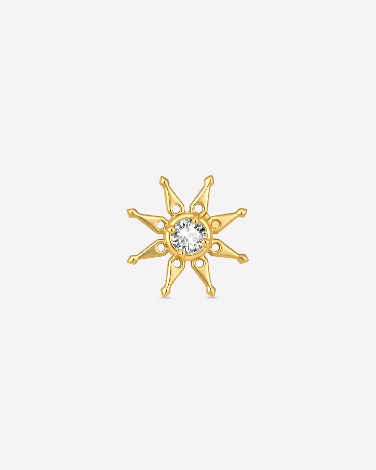 Celestial Sunburst Flatback Stud