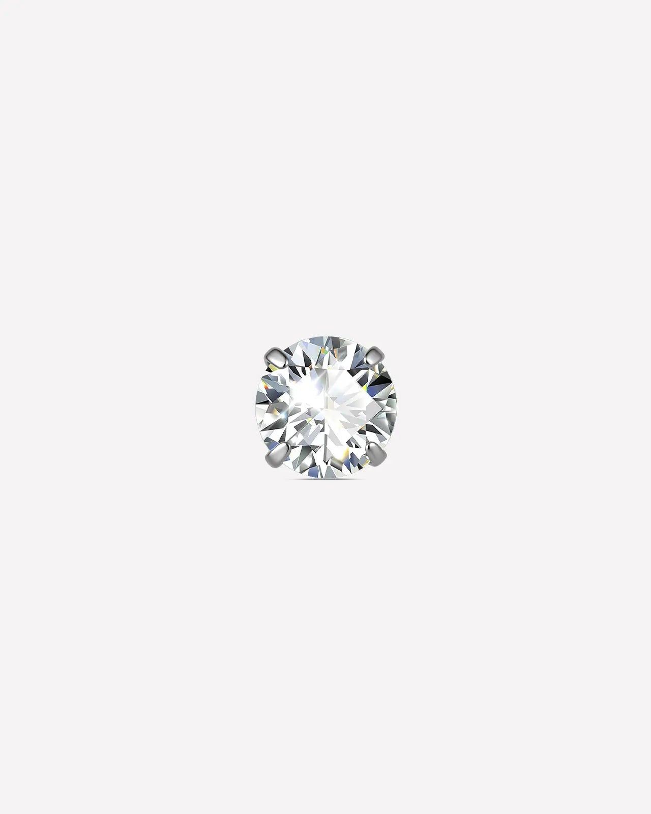Brilliant Moissanite Solitaire Flatback Stud