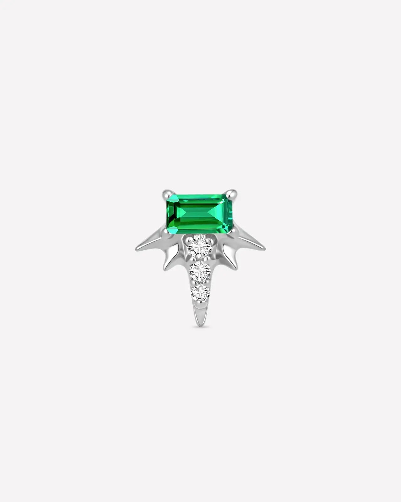 Baguette Rayburst Flatback Stud