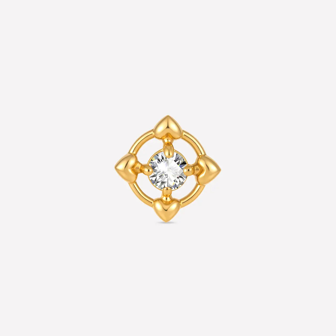 Heart Halo Flatback Stud