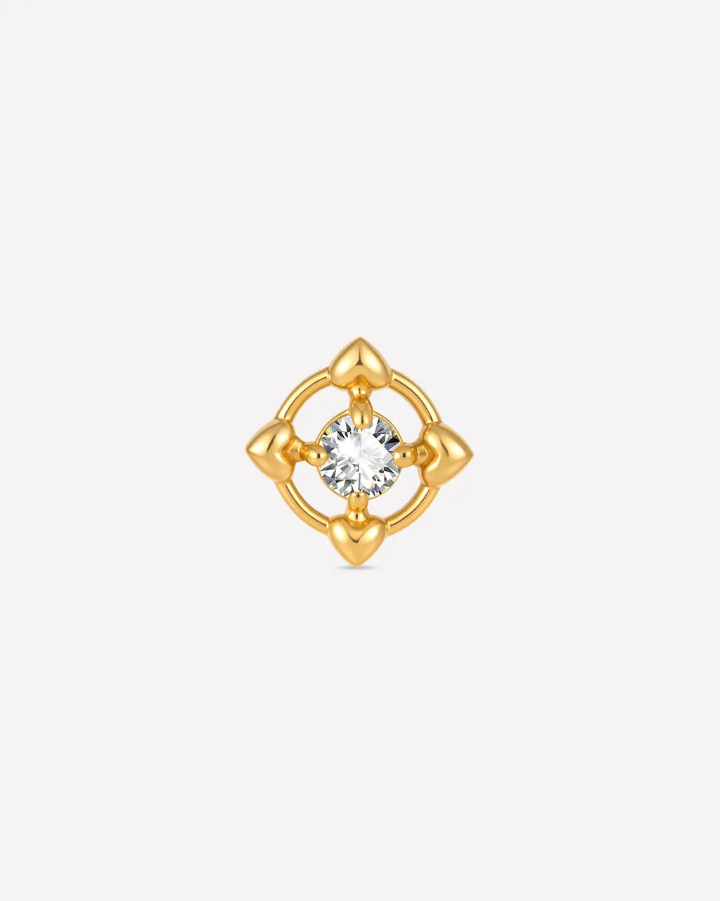 Heart Halo Flatback Stud