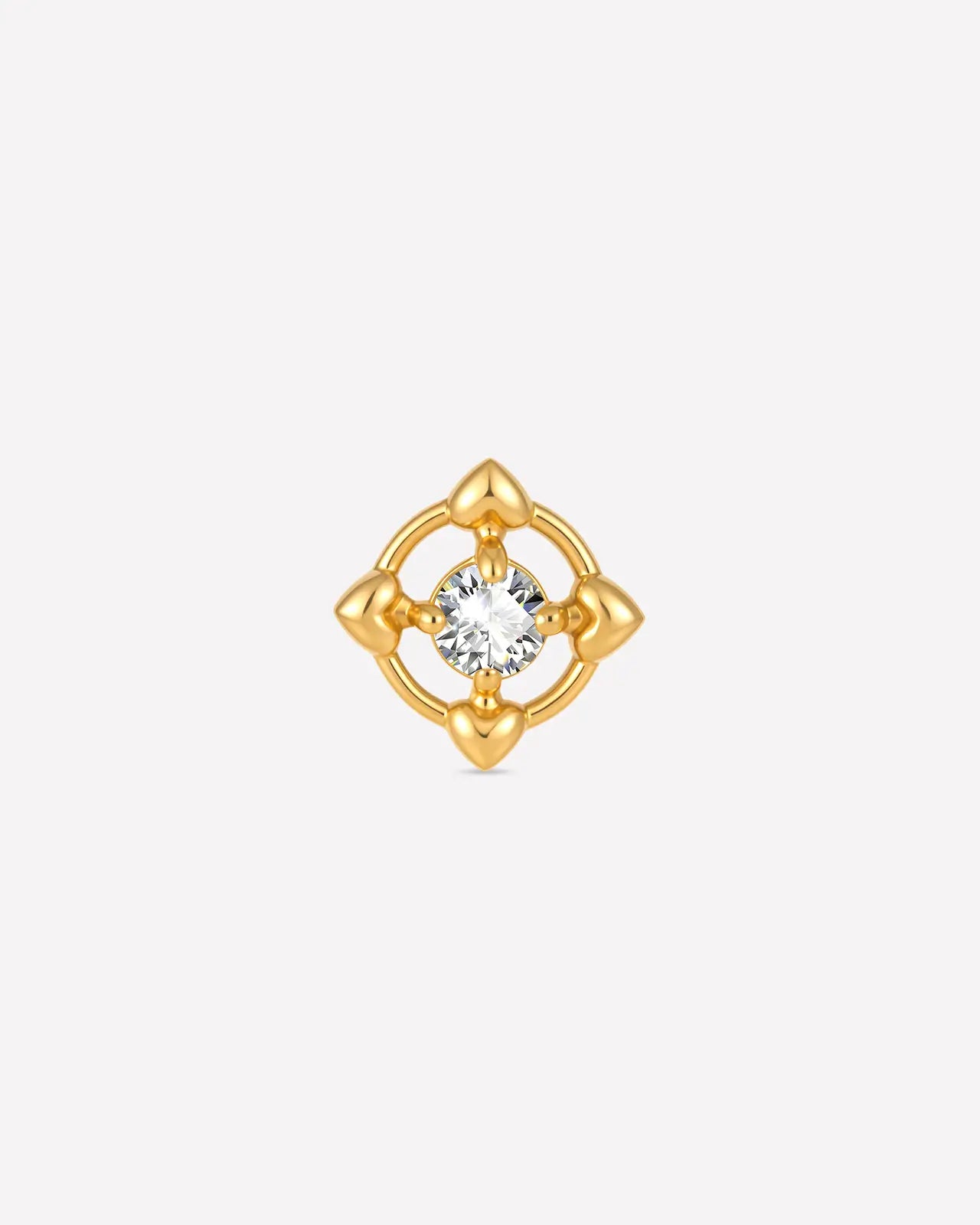Heart Halo Flatback Stud