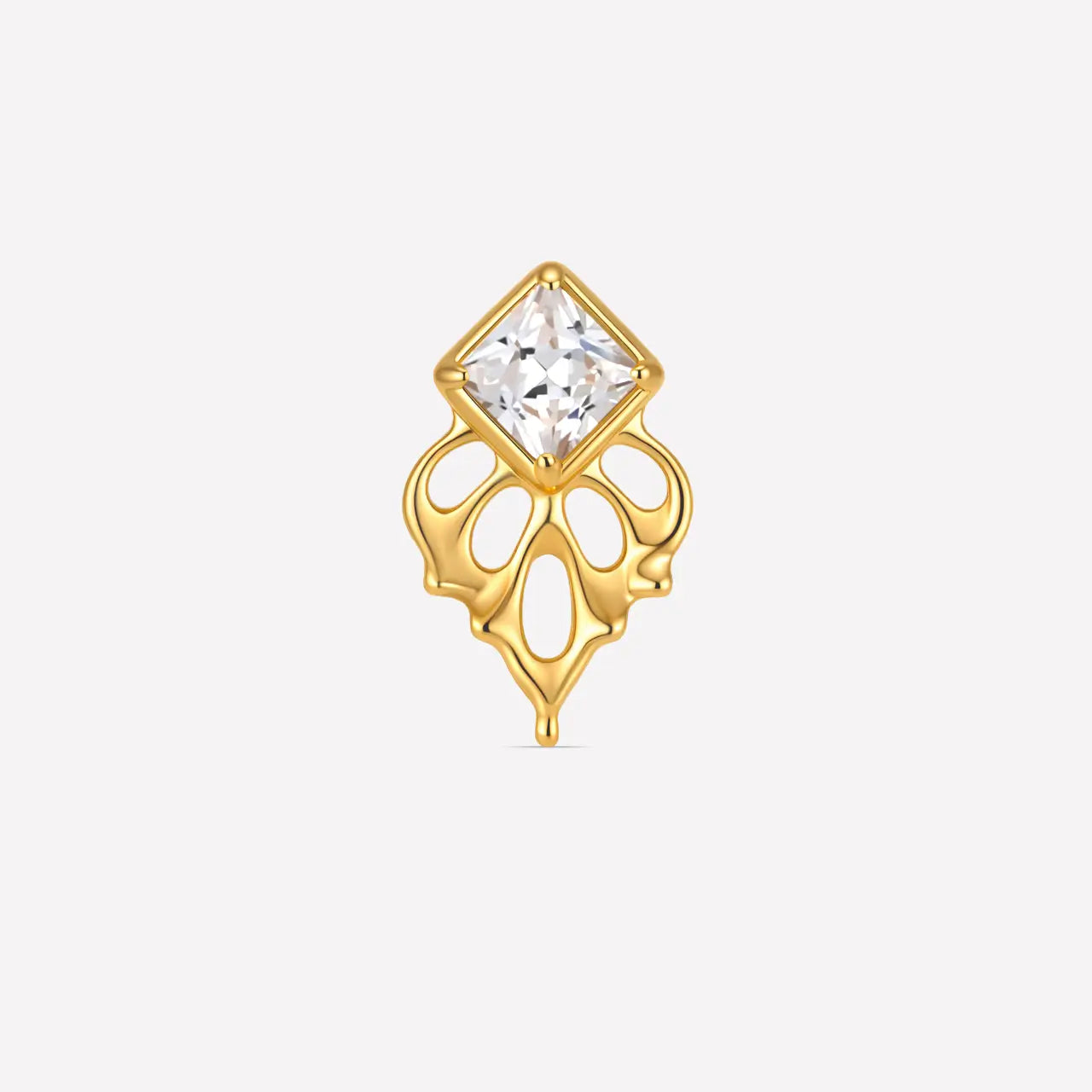 Verzierte Diamantblüten-Flachrückenstecker