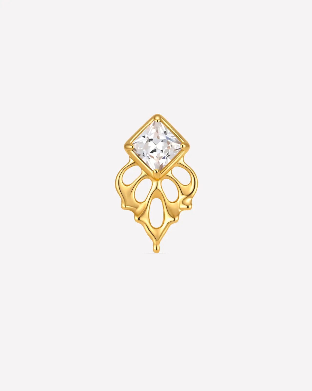 Ornate Diamond Bloom Flatback Stud